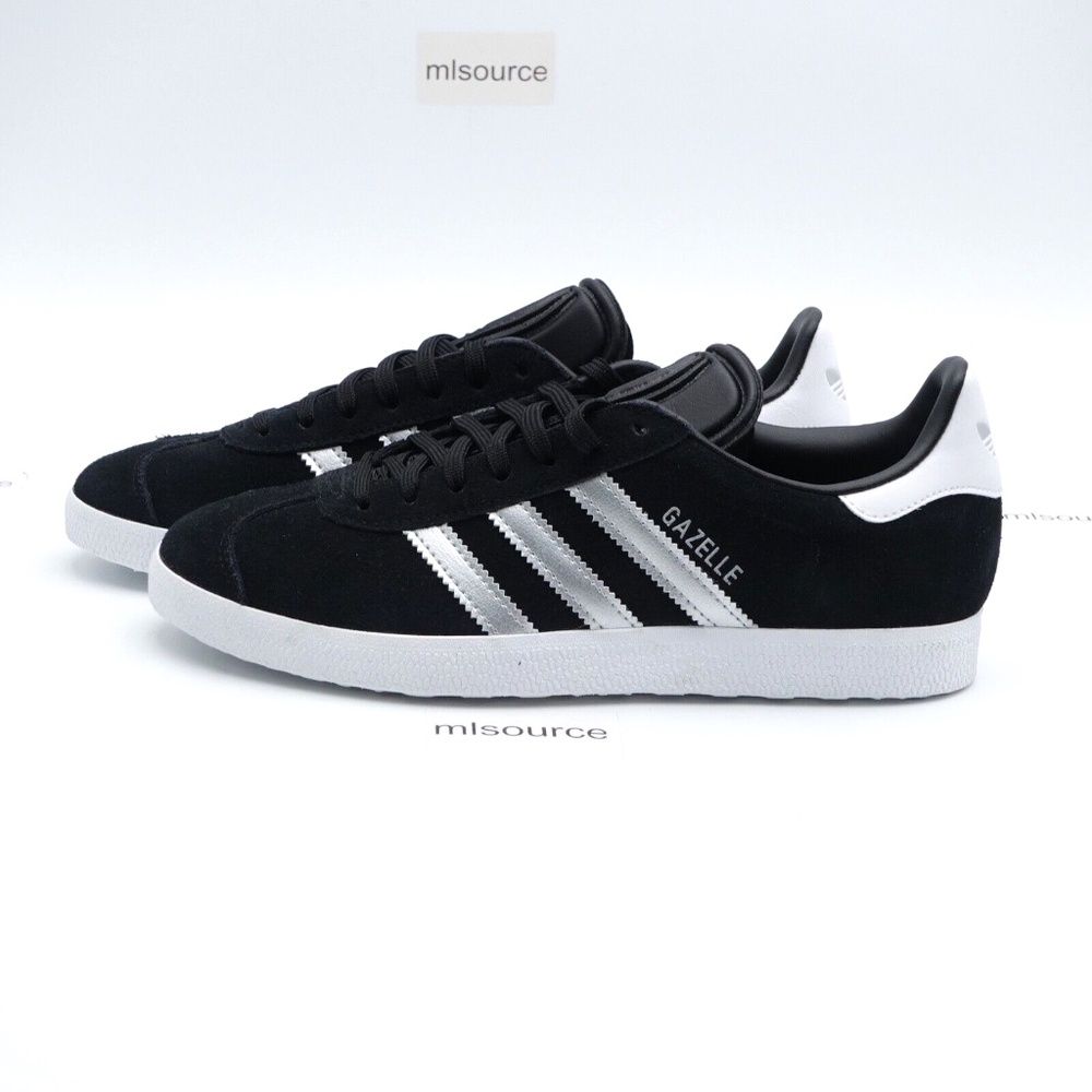 NEW adidas Originals Gazelle Sneakers ID7007 Black/Silver Metallic